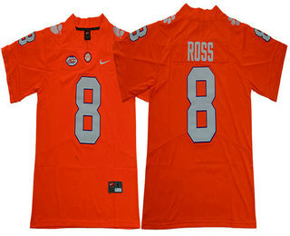 Men's Clemson Tigers #8 Justyn Ross Orange 2017 Vapor Untouchable Stitched Nike NCAA Jersey