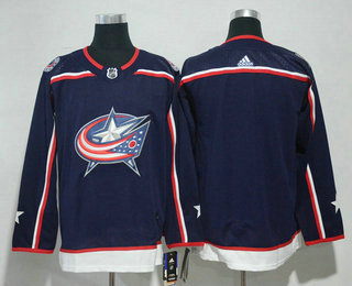 Men's Columbus Blue Jackets Blank Navy Blue 2017-2018 Hockey Adidas Stitched NHL Jersey