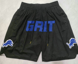 Men's Detroit Lions Black Just Don Shorts