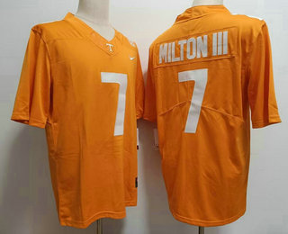 Men's Tennessee Volunteers #7 Joe Milton III Yellow FUSE College Stitched Jersey