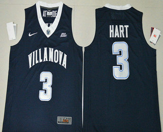 Men's Villanova Wildcats #3 Josh Hart Navy Blue College Basketball Stitched Nike Swingman Jersey