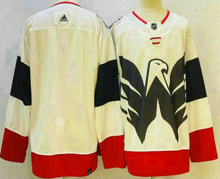 Men's Washington Capitals Blank 2023 White Navy Stadium Series Stitched Jersey