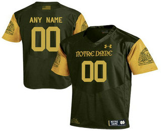 Under Armour Men's Customized Notre Dame Fighting Irish 2016 Shamrock Series Premier College Football Jersey - Olive Green