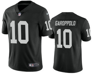 Youth Las Vegas Raiders #10 Jimmy Garoppolo Black Vapor Untouchable Stitched Football Jersey